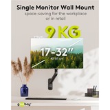 goobay Support mural pour écran simple, 17 à 32 pouces Noir