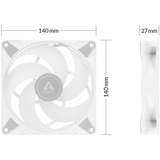 ARCTIC P14 PWM PST A-RGB, Ventilateur de boîtier Blanc, 4 broches PWM