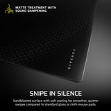 Corsair MM Glass Large Precision, Tapis de souris gaming Noir, Format L, 500 x 400 mm, verre