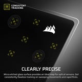 Corsair MM Glass Large Precision, Tapis de souris gaming Noir, Format L, 500 x 400 mm, verre