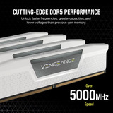 Corsair Vengeance 32 Go DDR5-6000 (2x 16 Go) mémoire vive Blanc, CMK32GX5M2D6000Z38W, XMP, EXPO