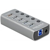 DeLOCK Hub USB 3.2 Gen 1 avec 4 ports Gris