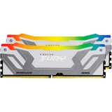 Kingston FURY 48 Go DDR5-8400 (2x 24 Go) Dual-Kit, Mémoire vive Argent/Blanc, KF584CU40RWAK2-48, Renegade RGB, XMP 3.0