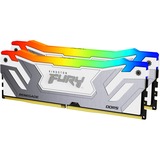 Kingston FURY 48 Go DDR5-8400 (2x 24 Go) Dual-Kit, Mémoire vive Argent/Blanc, KF584CU40RWAK2-48, Renegade RGB, XMP 3.0