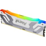 Kingston FURY 48 Go DDR5-8400 (2x 24 Go) Dual-Kit, Mémoire vive Argent/Blanc, KF584CU40RWAK2-48, Renegade RGB, XMP 3.0
