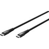 goobay Supersoft USB-C > USB-C 2.0, Câble Noir, 0,5 mètre