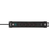 Brennenstuhl Premium-Line multiprise à 4 prises avec usb Noir, 4x prises, 2x USB-C, 1x USB-A