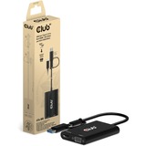 Club 3D USB Gen1 Type-C/-A vers HDMI double (4K/30Hz) / VGA (1080/60Hz), Adaptateur Noir