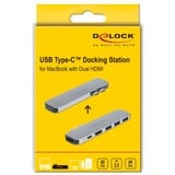 DeLOCK Station d'accueil pour MacBook Dual HDMI Gris