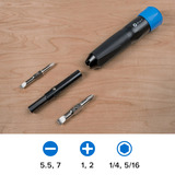 iFixit Tournevis Narwhal 6 en 1, Set d'embouts de vissage Noir/Bleu