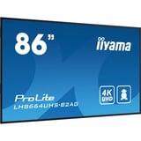 iiyama ProLite LH8664UHS-B2AG, Affichage public Noir (Mat), HDMI, USB, WiFi, Audio, Android