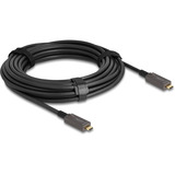 DeLOCK Câble USB-C optique actif Noir, 10 mètres, 4K
