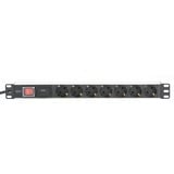 Digitus PDU Bloc d'alimentation 7 prises, 19", 1U 7x prises, Protection contre les surtensions
