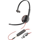 HP Poly Blackwire 3215 Monaural USB-C casque on-ear Noir, PC