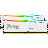 Kingston FURY 64 Go DDR5-6000 Kit, Mémoire vive Blanc, Fury Beast RGB, XMP, EXPO