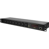 LogiLink PDU C13 à 8 voies commutable par IP, Bloc d'alimentation Noir