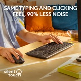 Logitech MK295 Silent Wireless Keyboard and Mouse Combo, set de bureau Noir