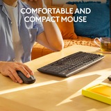 Logitech MK295 Silent Wireless Keyboard and Mouse Combo, set de bureau Noir