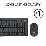 Logitech MK295 Silent Wireless Keyboard and Mouse Combo, set de bureau Noir
