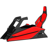 Res-Tech GT Cockpit + Carbon Seat, Simulateur de course Noir/Rouge, Siège fibre de carbone