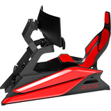 Res-Tech GT Cockpit + Carbon Seat, Simulateur de course Noir/Rouge, Siège fibre de carbone
