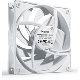 be quiet! Pure Wings 3 PWM high-speed ventilateur de boîtier Blanc, 120 x 120 x 25 mm, Ventilateur, 12 cm, 2100 tr/min, 101,2 m³/h, Blanc