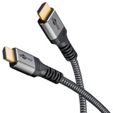 goobay Plus Câble HDMI haut débit avec Ethernet Gris, 2 mètres