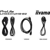 iiyama Prolite LH5541UHS-B2, Affichage public Noir, 4K UHD, VGA, HDMI, Audio, LAN