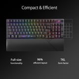 ASUS ROG Strix Scope II 96 Wireless, clavier gaming Noir, Layout États-Unis, ROG NX Snow, 96%, RGB LED, Hot-swappable, PBT Double-shot, Bluetooth / 2.4GHz / USB 2.0