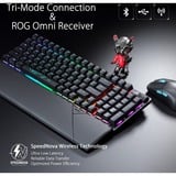 ASUS ROG Strix Scope II 96 Wireless, clavier gaming Noir, Layout États-Unis, ROG NX Snow, 96%, RGB LED, Hot-swappable, PBT Double-shot, Bluetooth / 2.4GHz / USB 2.0