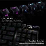 ASUS ROG Strix Scope II 96 Wireless, clavier gaming Noir, Layout États-Unis, ROG NX Snow, 96%, RGB LED, Hot-swappable, PBT Double-shot, Bluetooth / 2.4GHz / USB 2.0