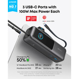 Anker Laptop Power Bank 165W, Powerbank Gris