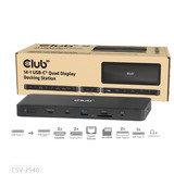 Club 3D 14-1 USB-C Quad Display, Station d'accueil Noir
