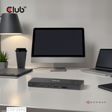 Club 3D 14-1 USB-C Quad Display, Station d'accueil Noir