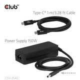 Club 3D 14-1 USB-C Quad Display, Station d'accueil Noir
