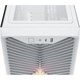 Corsair 3200D RS ARGB White boîtier midi tower Blanc | 1x USB-A | 1x USB-C | RGB | Verre Trempé