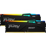 Kingston FURY 32 Go DDR5-4800 Kit, Mémoire vive Noir, KF548C38BBAK2-32, Beast RGB, XMP