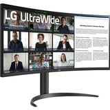 LG 34WR55QC-B UltraWide QHD Curved 34" Moniteur  Noir, HDMI, DisplayPort, USB-C