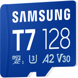 Samsung T7 microSDXC 128 Go, Carte mémoire Bleu
