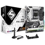 ASRock X670E Steel Legend, Socket AM5 carte mère Argent/Noir, RAID, 2.5Gb-LAN, WLAN, BT, Sound, ATX