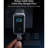 Anker 146W Prime chargeur mural avec affichage LED Gris, 3x USB-C