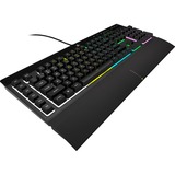 Corsair K55 RGB PRO, clavier gaming Noir, Layout États-Unis, Membrane, LED RGB