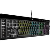 Corsair K55 RGB PRO, clavier gaming Noir, Layout États-Unis, Membrane, LED RGB