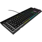 Corsair K55 RGB PRO, clavier gaming Noir, Layout États-Unis, Membrane, LED RGB