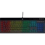 Corsair K55 RGB PRO, clavier gaming Noir, Layout États-Unis, Membrane, LED RGB