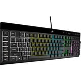 Corsair K55 RGB PRO clavier gaming Noir, Layout US (QWERTY), Membrane, 100%, LED RGB