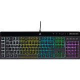 Corsair K55 RGB PRO clavier gaming Noir, Layout US (QWERTY), Membrane, 100%, LED RGB