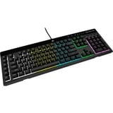 Corsair K55 RGB PRO clavier gaming Noir, Layout US (QWERTY), Membrane, 100%, LED RGB