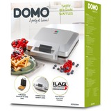 Domo Domo DO9250W - Wafelijzer 4 wafels 1600W, Machine à gauffre Argent