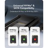 ICY BOX IB-1827MCP-C31, Boîtier disque dur Noir, USB-C 3.2 (10 Gbit/s)